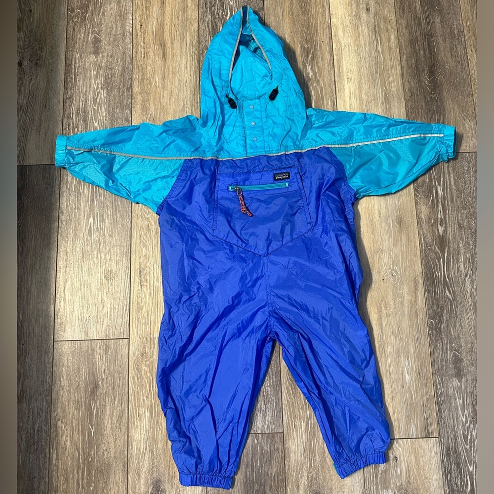 Vintage Patagonia Windbreaker Suit in Blue and Teal